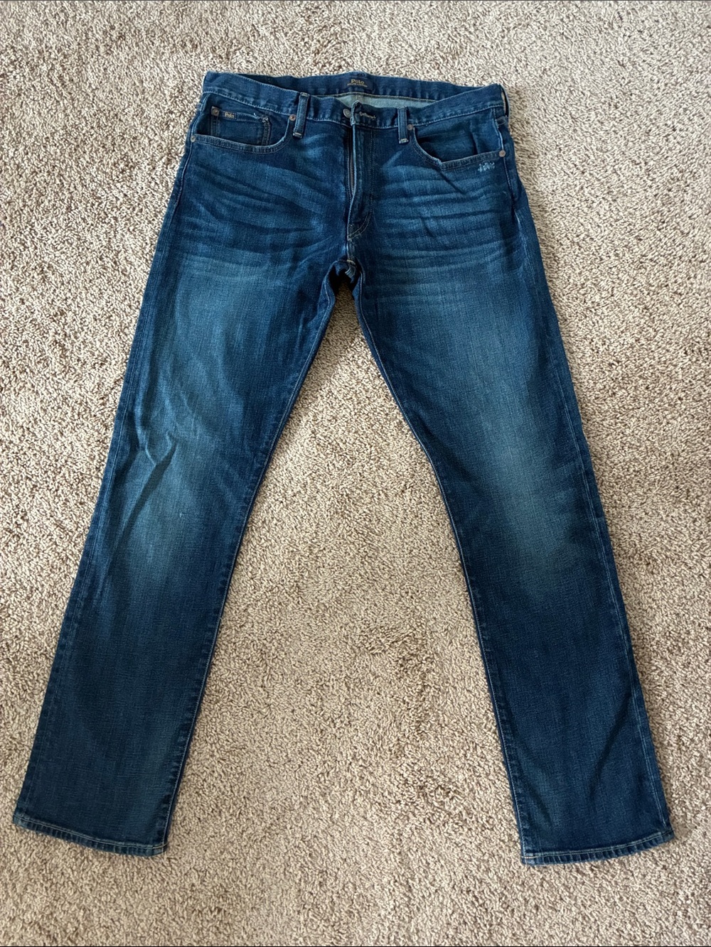 Ralph by Ralph Lauren Men's Hampton Relaxed Straight Dark Blue Jeans